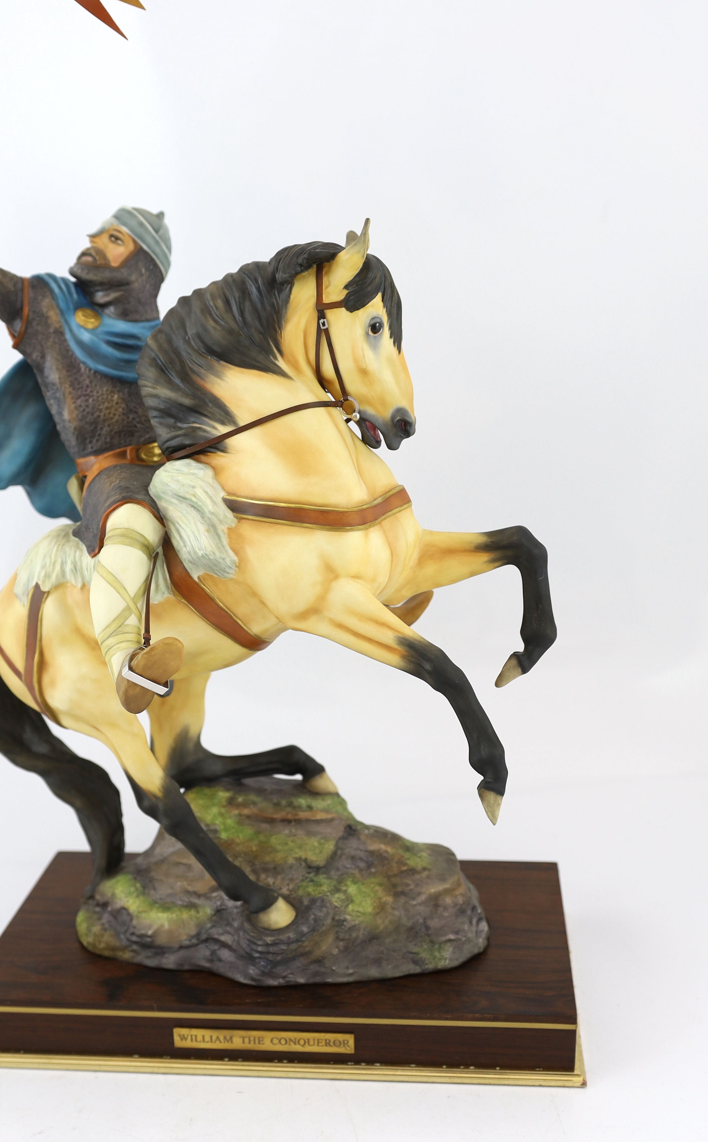 Bernard Winskill (d.1980), a Royal Worcester porcelain model of William the Conqueror on horseback